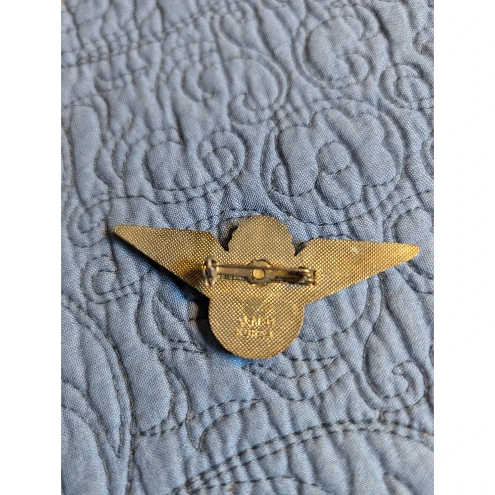 Vintage TWA Junior Pilot Wings Pin Metal AMICO Korea Trans World Airlines 1960s